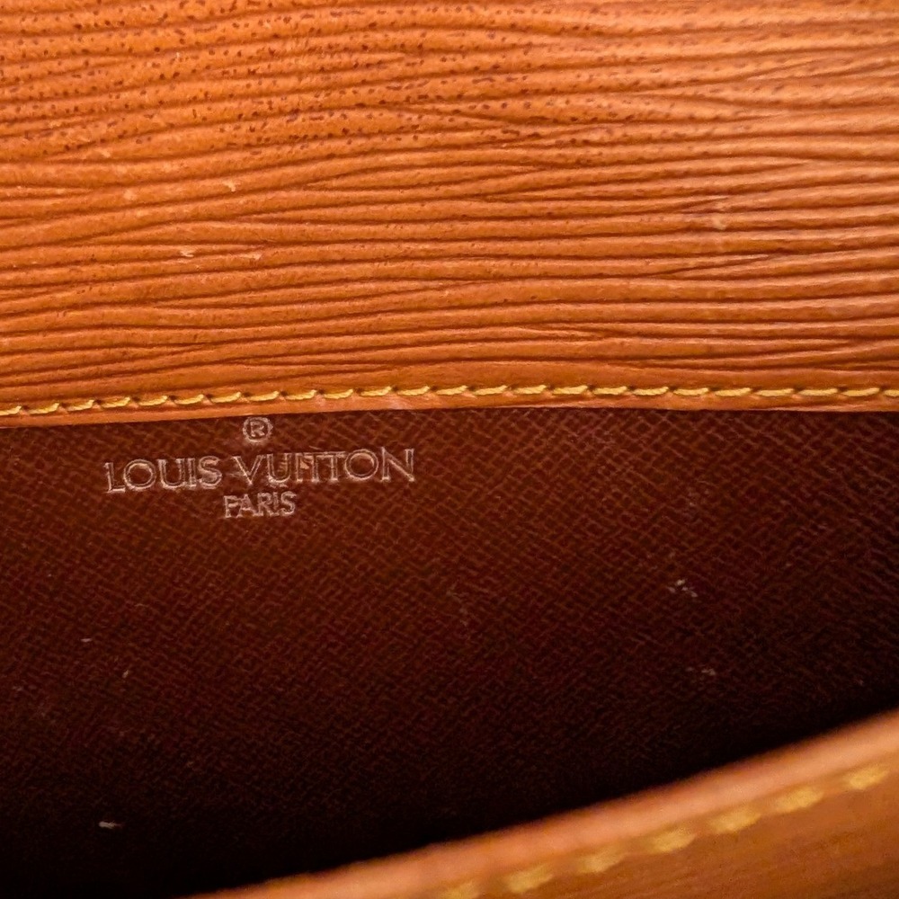 Louis Vuitton Cartouchiere MM Tan Epi Leather Crossbody Bag Vintage Messenger - Picture 13 of 16